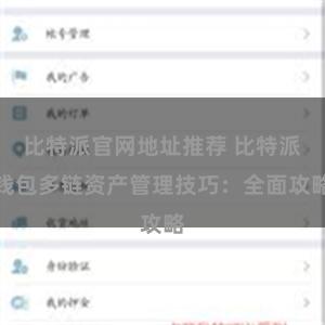 比特派官网地址推荐 比特派钱包多链资产管理技巧：全面攻略
