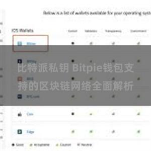 比特派私钥 Bitpie钱包支持的区块链网络全面解析