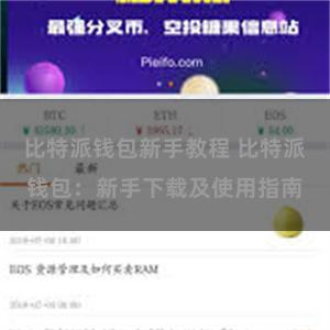 比特派钱包新手教程 比特派钱包：新手下载及使用指南