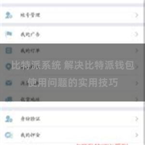 比特派系统 解决比特派钱包使用问题的实用技巧