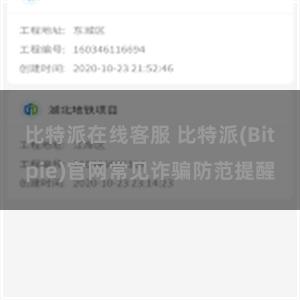 比特派在线客服 比特派(Bitpie)官网常见诈骗防范提醒