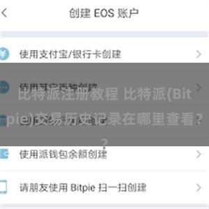 比特派注册教程 比特派(Bitpie)交易历史记录在哪里查看？