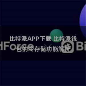 比特派APP下载 比特派钱包的冷存储功能解析