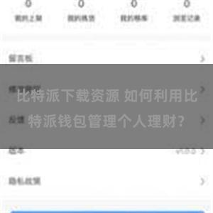比特派下载资源 如何利用比特派钱包管理个人理财？