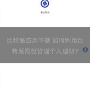 比特派应用下载 如何利用比特派钱包管理个人理财？