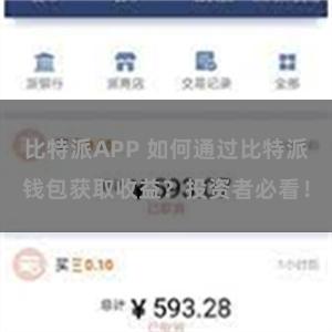 比特派APP 如何通过比特派钱包获取收益？投资者必看！