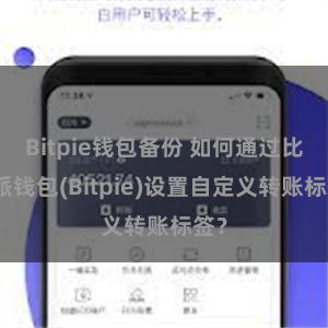 Bitpie钱包备份 如何通过比特派钱包(Bitpie)设置自定义转账标签？