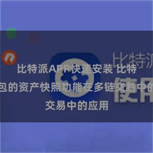 比特派APP快速安装 比特派钱包的资产快照功能在多链交易中的应用