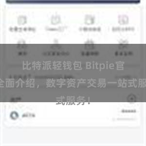比特派轻钱包 Bitpie官网全面介绍，数字资产交易一站式服务！