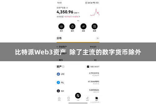 比特派Web3资产 除了主流的数字货币除外